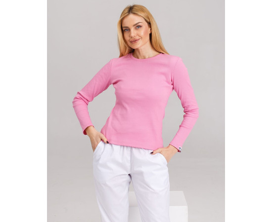 Зображення 8 Медичний лонгслів в рубчик жіночий рожевий р. S, "БІЛИЙ ХАЛАТ" 392-337-901, Розмір: S, Цвет: рожевий
