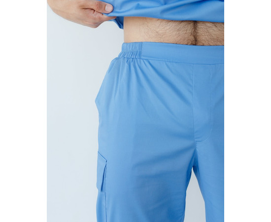 Изображение 10 Медицинский костюм мужской Денвер голубой р. 46, "БЕЛЫЙ ХАЛАТ" 404-333-679, Размер: 46, Цвет: голубой