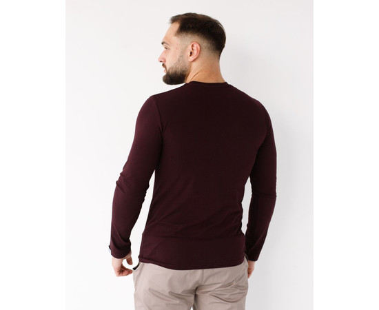 Зображення 2 Медичний лонгслів чоловічий темно-бордовий р. 2XL, "БІЛИЙ ХАЛАТ" 357-504-730, Розмір: 2XL, Цвет: темно-бордовий