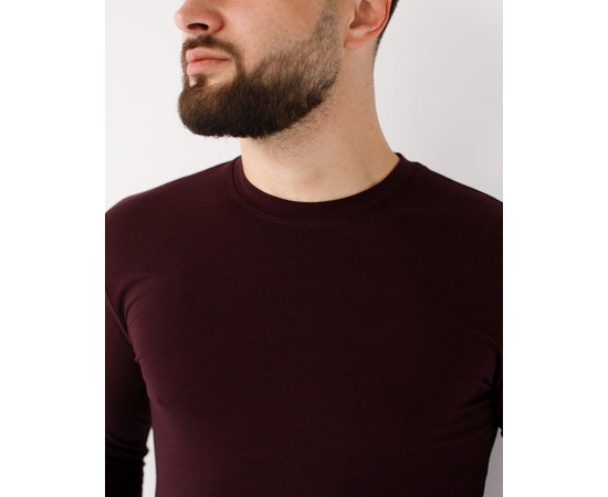 Зображення 3 Медичний лонгслів чоловічий темно-бордовий р. 2XL, "БІЛИЙ ХАЛАТ" 357-504-730, Розмір: 2XL, Цвет: темно-бордовий