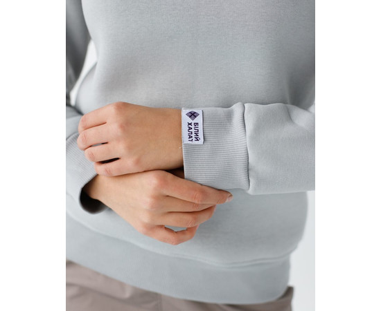 Зображення 4 Медичний утеплений світшот жіночий Онтаріо сірий р. L, "БІЛИЙ ХАЛАТ" 473-328-842, Розмір: L, Цвет: сірий