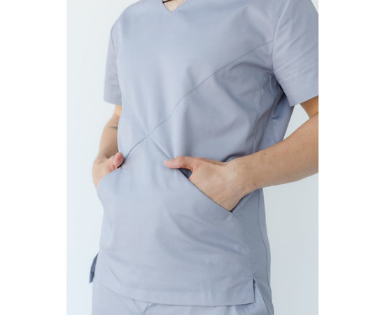 Зображення 4 Медичний костюм чоловічий Денвер сірий +SIZE р. 58, "БІЛИЙ ХАЛАТ" 447-328-679, Розмір: 58, Цвет: сірий