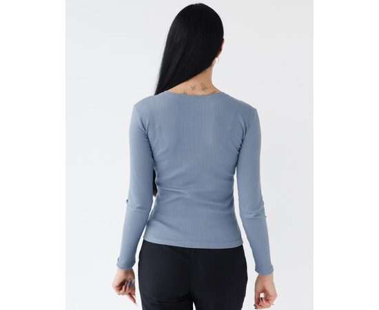 Зображення 2 Медичний лонгслів в рубчик жіночий графіт р. M, "БІЛИЙ ХАЛАТ" 392-503-901, Розмір: M, Цвет: графіт