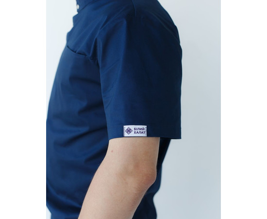 Зображення 5 Медична сорочка чоловіча Денвер темно-синя р. 48, "БІЛИЙ ХАЛАТ" 427-406-679, Розмір: 48, Цвет: темно синій