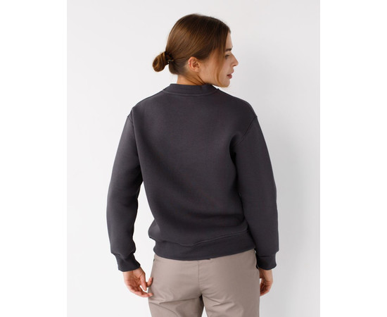 Изображение 2 Медицинский утепленный женский свитшот Онтарио темно-серый р. XL, "БЕЛЫЙ ХАЛАТ" 473-408-842, Размер: XL, Цвет: темно-серый