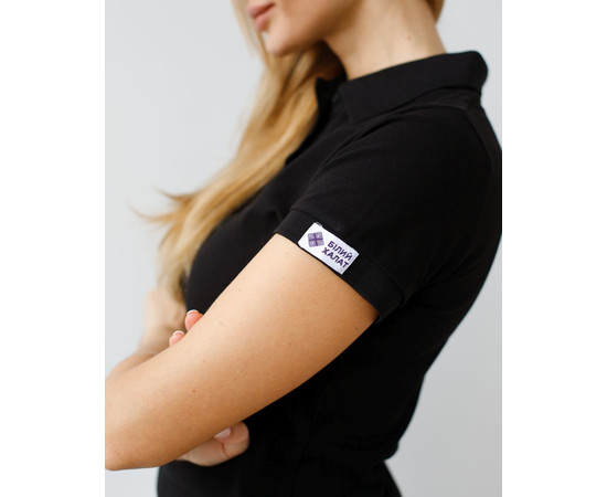 Зображення 5 Медичне поло жіноче чорне р. S, "БІЛИЙ ХАЛАТ" 147-321-677, Розмір: S, Цвет: чорний