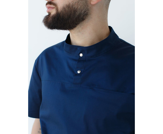 Зображення 3 Медична сорочка чоловіча Денвер темно-синя р. 52, "БІЛИЙ ХАЛАТ" 427-406-679, Розмір: 52, Цвет: темно синій