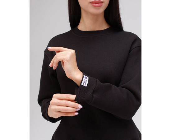 Зображення 3 Медичний утеплений світшот жіночий Онтаріо чорний р. L, "БІЛИЙ ХАЛАТ" 473-321-842, Розмір: L, Цвет: чорний