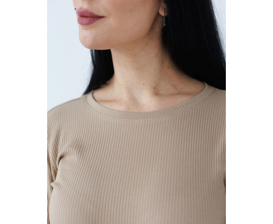 Зображення 5 Медичний лонгслів в рубчик жіночий пісочний р. XL, "БІЛИЙ ХАЛАТ" 392-323-901, Розмір: XL, Цвет: пісочний