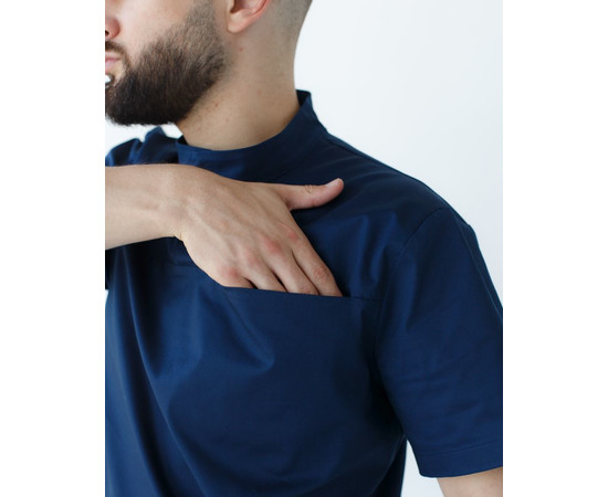 Изображение 4 Медицинская рубашка мужская Денвер темно-синяя р. 54, "БЕЛЫЙ ХАЛАТ" 427-406-679, Размер: 54, Цвет: темно-синий