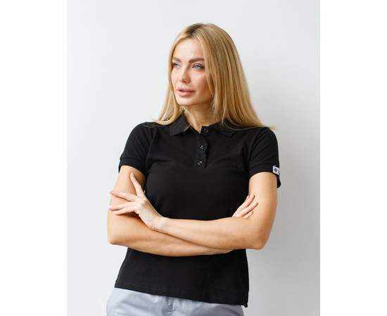 Зображення 3 Медичне поло жіноче чорне р. S, "БІЛИЙ ХАЛАТ" 147-321-677, Розмір: S, Цвет: чорний