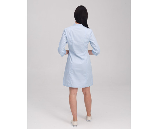 Изображение 3 Медицинский халат женский Сакура лазурный р. 50, "БЕЛЫЙ ХАЛАТ" 160-462-678, Размер: 50, Цвет: голубой