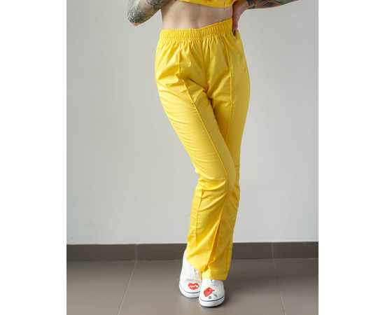 Зображення 3 Брюки медичні жіночі жовті р. 48, "БІЛИЙ ХАЛАТ" 163-397-758, Розмір: 48, Цвет: жовтий