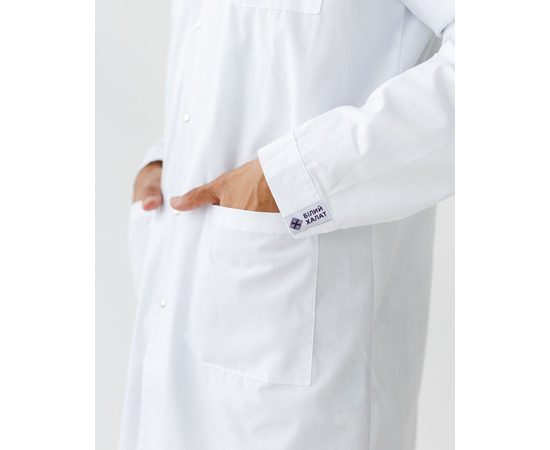 Зображення 5 Халат медичний чоловічий Берлін білий р. 56, "БІЛИЙ ХАЛАТ" 155-324-679, Розмір: 56, Цвет: білий