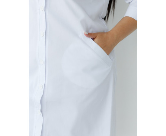 Изображение 6 Медицинский халат женский Валери белый +SIZE р. 58, "БЕЛЫЙ ХАЛАТ" 156-324-677, Размер: 58, Цвет: белый