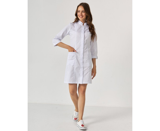 Изображение 7 Медицинский халат женский Сакура белый р. 54, "БЕЛЫЙ ХАЛАТ" 160-324-678, Размер: 54, Цвет: белый