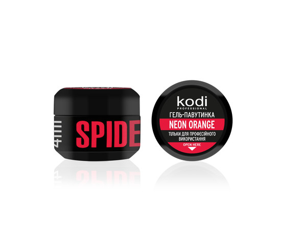 Зображення 3 Гель-павутинка для нігтів Kodi Spider Gel Neon Orange, 4 мл, Об'єм (мл, г): 4, Колір: Orange