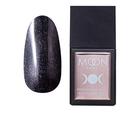 Зображення  Кольорова база MOON FULL Amazing Color Base №3011 чорно-синій з дрібним шиммером, 12 мл, Об'єм (мл, г): 12, Колір: 3011