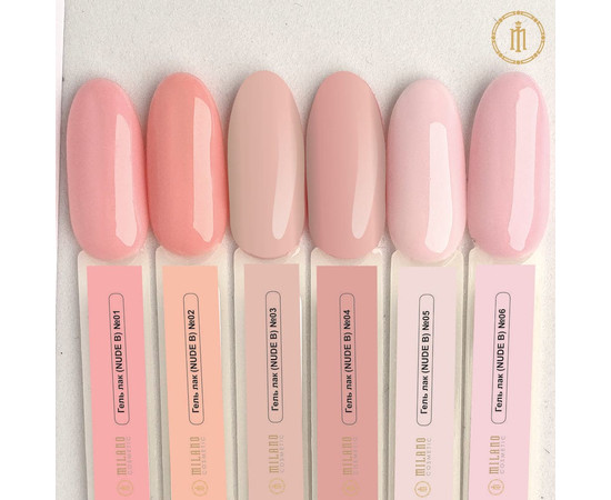 Зображення 3 Гель-лак Milano Nude Collection B №003, 8 мл, Об'єм (мл, г): 8, Колір: 003