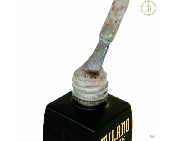 Зображення 2 База для гель лаку Milano Base Color Glass №01, 10 мл, Об'єм (мл, г): 10, Колір: 01