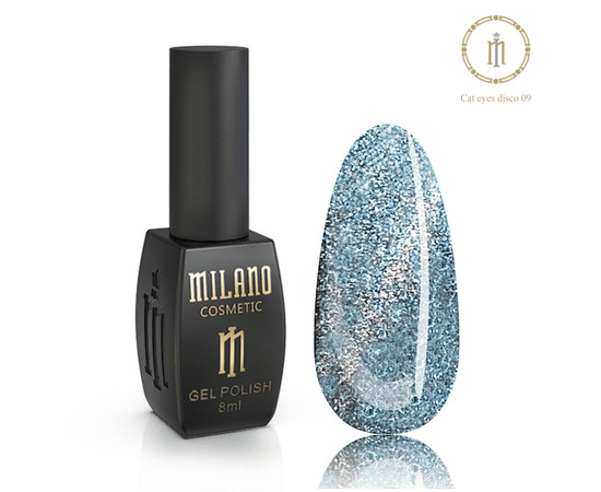 Зображення 2 Гель-лак Milano Disco Cat Eyes №09, 8 мл, Об'єм (мл, г): 8, Колір: 09