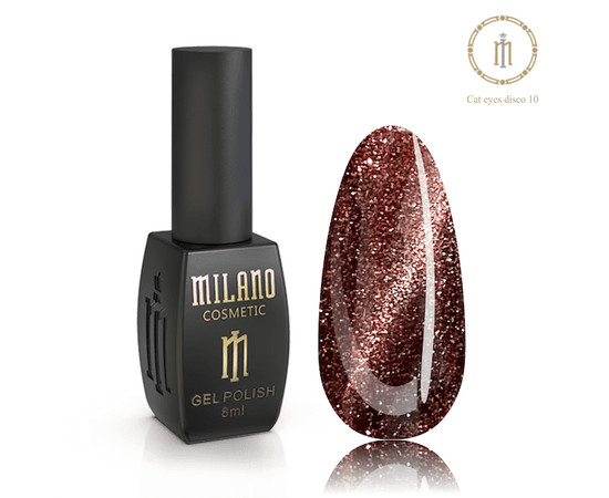 Зображення 2 Гель-лак Milano Disco Cat Eyes №10, 8 мл, Об'єм (мл, г): 8, Колір: 10