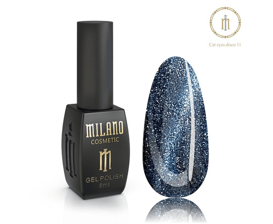 Зображення 2 Гель-лак Milano Disco Cat Eyes №11, 8 мл, Об'єм (мл, г): 8, Колір: 11