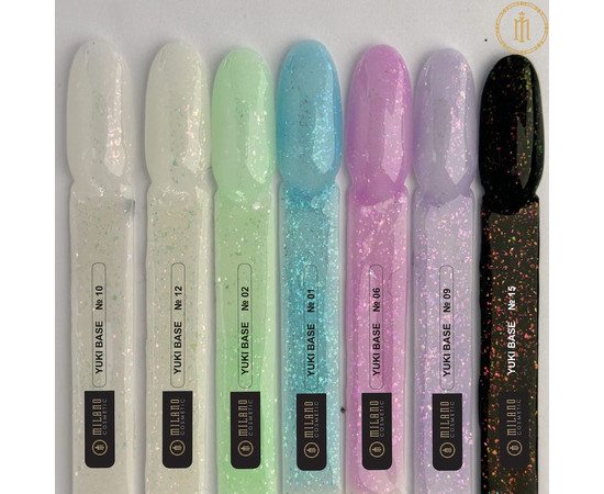 Изображение 3 База с поталью Milano Base Yuki №01, 10 мл, Объем (мл, г): 10, Цвет: 01