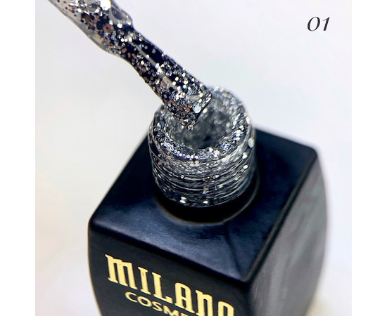 Изображение 2 Гель-лак Milano Galaxy Glitter №01, 8 мл, Объем (мл, г): 8, Цвет: 01