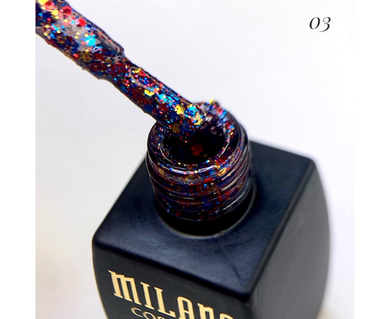 Изображение 2 Гель-лак Milano Galaxy Glitter №03, 8 мл, Объем (мл, г): 8, Цвет: 03