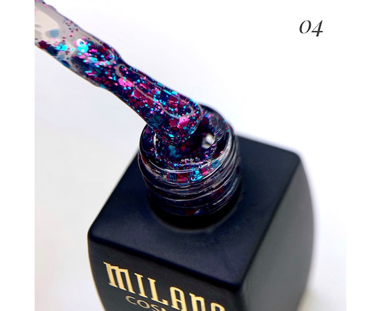 Изображение 2 Гель-лак Milano Galaxy Glitter №04, 8 мл, Объем (мл, г): 8, Цвет: 04
