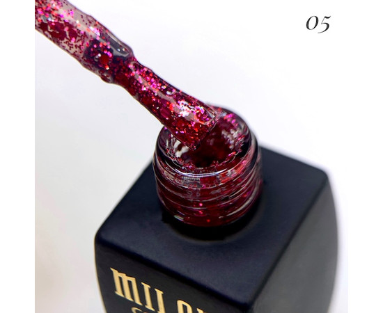 Изображение 2 Гель-лак Milano Galaxy Glitter №05, 8 мл, Объем (мл, г): 8, Цвет: 05
