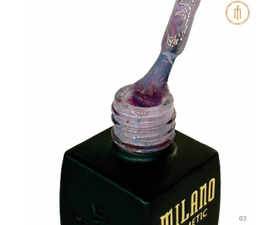 Зображення 2 База для гель лаку Milano Base Color Glass №03, 10 мл, Об'єм (мл, г): 10, Колір: 03