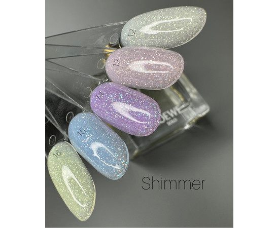Зображення 2 База для гель-лаку Saga Shimmer Base New №12 молочний із шиммером, 15 мл, Об'єм (мл, г): 15, Колір: 12