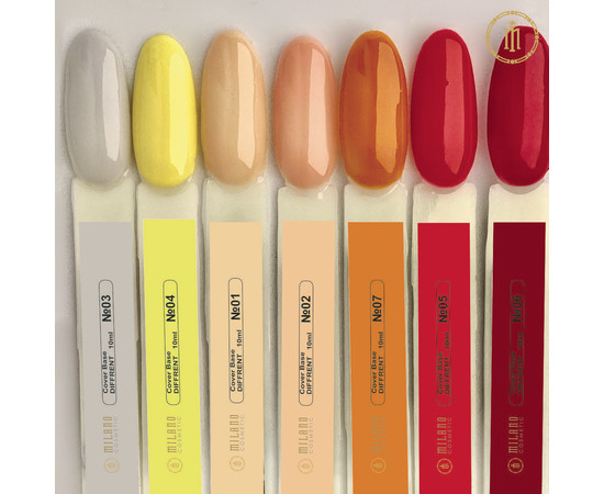 Зображення 2 База для гель лаку Milano Base Defferent Color №06, 10 мл, Об'єм (мл, г): 10, Колір: 06