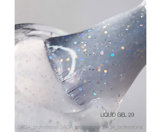 Зображення 2 Моделюючий гель SAGA Liquid Gel №29 білий світловідбивний, 15 мл, Об'єм (мл, г): 15, Колір: 29