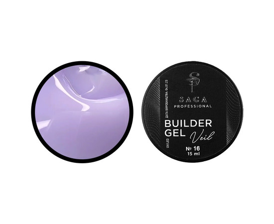 Зображення 7 Гель для нарощування Saga Builder Gel Veil №19 перли молочні з перламутром, 15 мл, Об'єм (мл, г): 15, Колір: 019