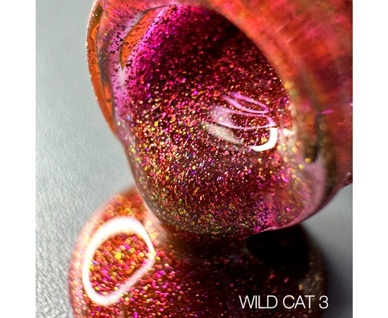 Изображение 2 Гель-лак Saga Wild Cat №03 малиново-розовый с золотом, 9 мл, Объем (мл, г): 9, Цвет: 03