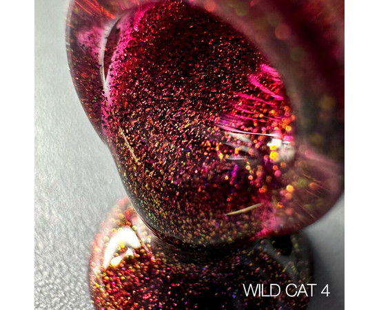 Изображение 2 Гель-лак Saga Wild Cat №04 розово-малиновый с золотом, 9 мл, Объем (мл, г): 9, Цвет: 04