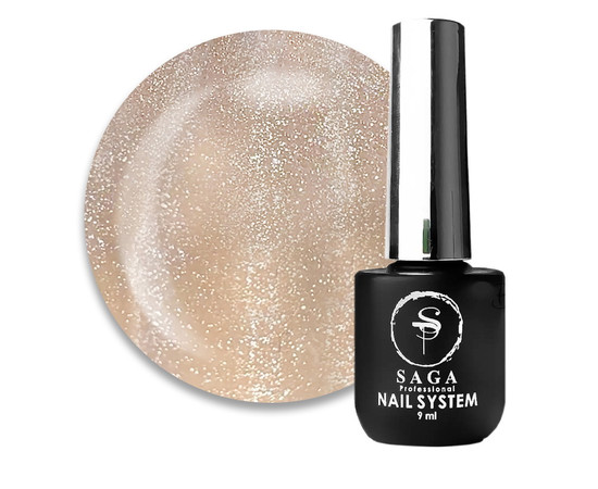 Изображение  Гель-лак Saga Glow Cat №06 бежевый, 9 мл, Объем (мл, г): 9, Цвет: 06