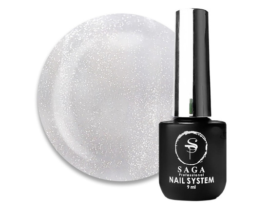 Изображение  Гель-лак Saga Glow Cat №08 серебро, 9 мл, Объем (мл, г): 9, Цвет: 08