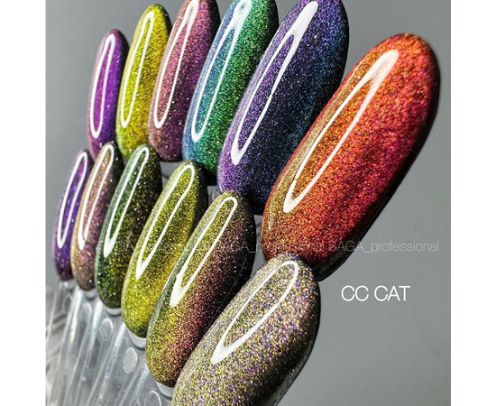 Изображение 3 Гель-лак Saga Wild Cat №05 сливово-фиолетовый с золотом, 9 мл, Объем (мл, г): 9, Цвет: 05