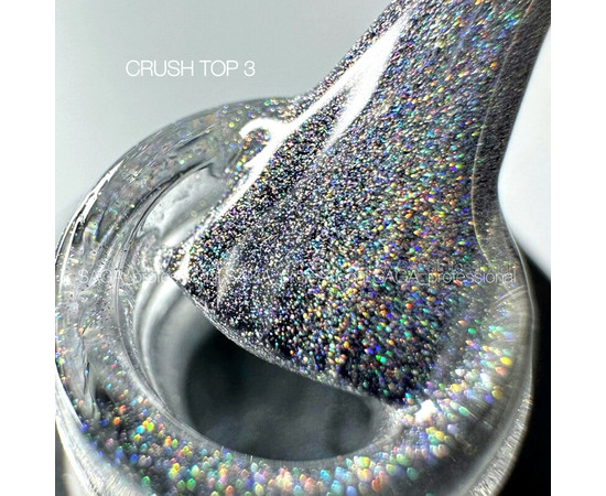 Изображение 2 Топ для гель-лака без липкого слоя Saga Top Crush №03 голографический эффект, 9 мл, Объем (мл, г): 9, Цвет: 03