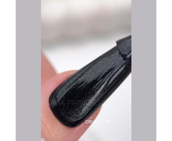 Изображение 2 Топ для гель-лака без липкого слоя Saga Top Crush №05 с мелкими мерцающими блестками, 9 мл, Объем (мл, г): 9, Цвет: 05