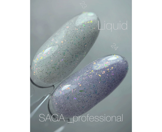 Изображение 2 Моделирующий гель Saga Liquid Gel №24 полупрозрачный сиреневый, 15 мл, Объем (мл, г): 15, Цвет: 24