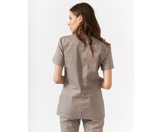Зображення 2 Медична сорочка жіноча Топаз мокко р. 44, "БІЛИЙ ХАЛАТ" 164-421-705, Розмір: 44, Цвет: моко