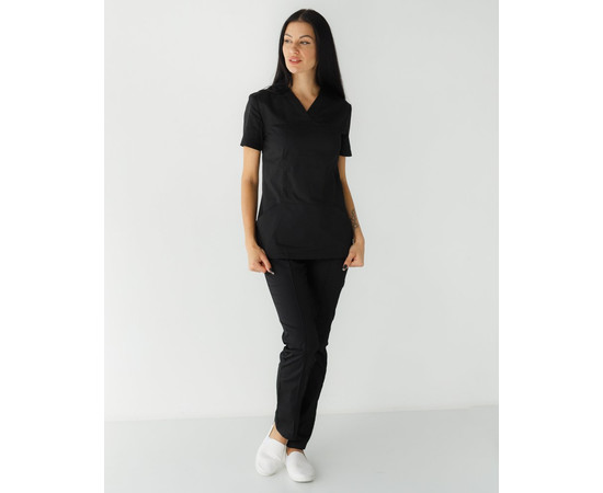 Зображення 2 Медичний костюм жіночий Топаз чорний р. 44, "БІЛИЙ ХАЛАТ" 137-321-705, Розмір: 44, Цвет: чорний