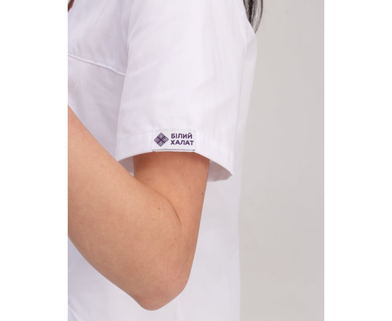 Зображення 3 Медична сорочка жіноча Топаз біла р. 42, "БІЛИЙ ХАЛАТ" 164-324-705, Розмір: 42, Цвет: білий