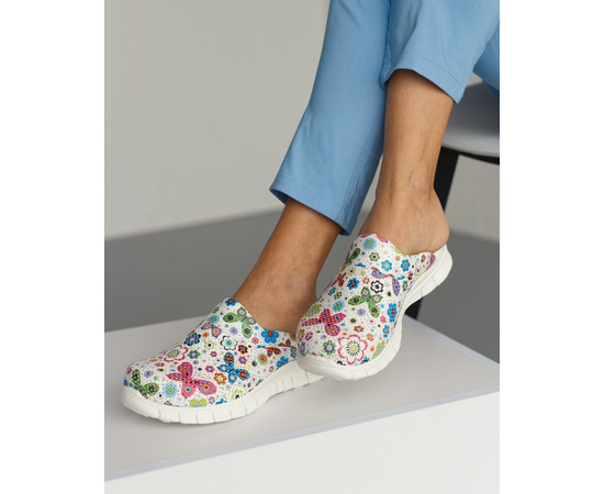 Изображение 3 Обувь медицинская сабо Бабочки с подошвой Lite р. 38, "БЕЛЫЙ ХАЛАТ" 149-324-634, Размер: 38, Цвет: бабочки