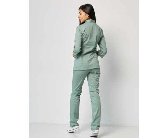 Изображение 3 Медицинский костюм женский Сакура оливковый р. 50, "БЕЛЫЙ ХАЛАТ" 124-327-678, Размер: 50, Цвет: оливковый